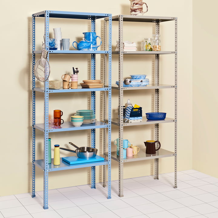 Shelving Unit von Hay in hellgrau und dusty blue