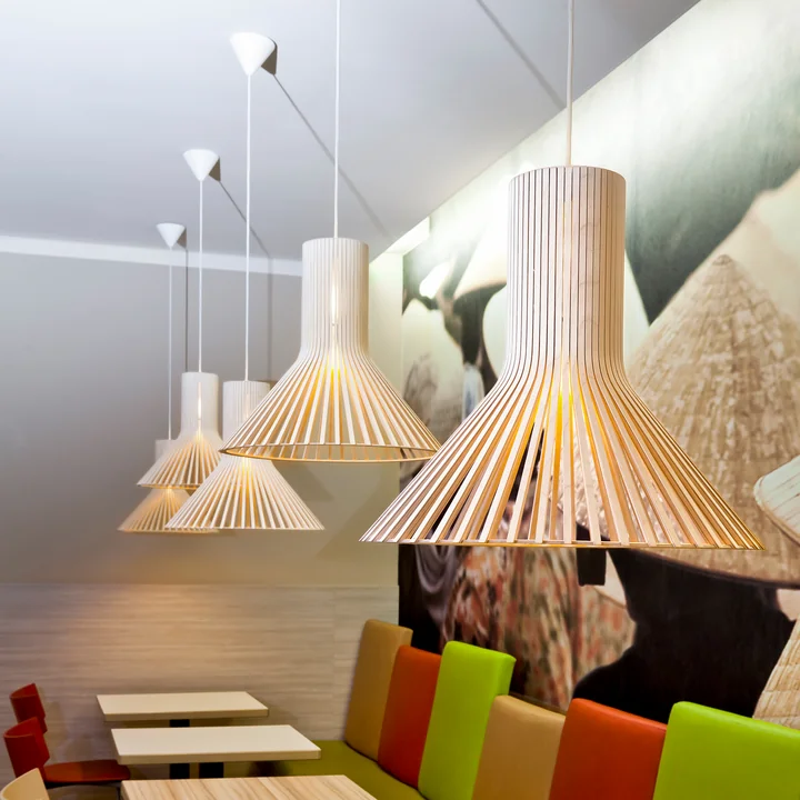 Puncto 4203 Pendelleuchte Ø 45 x H 40 cm von Secto in weiss