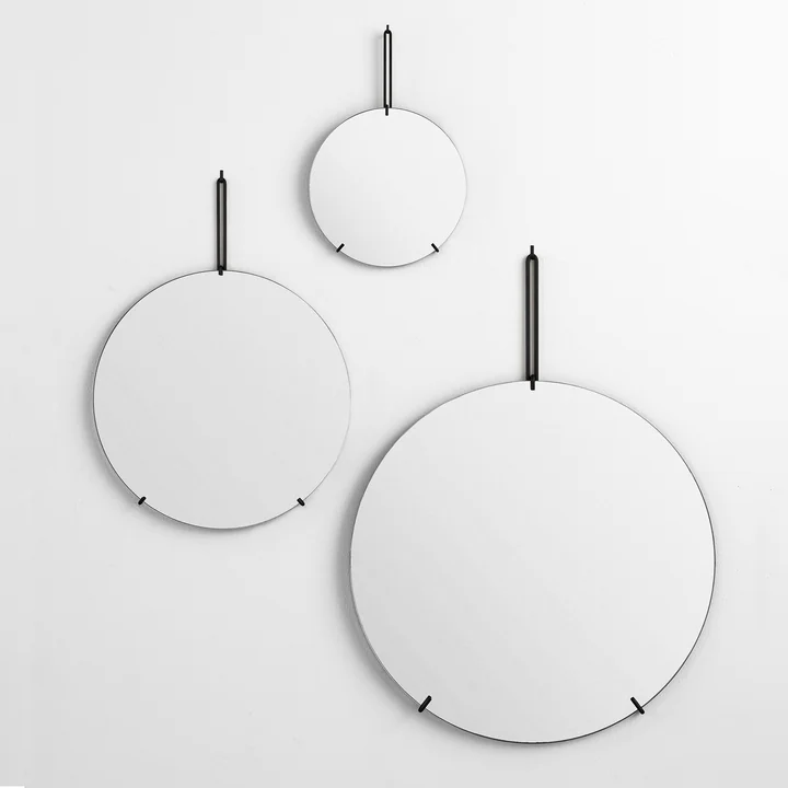 Wandspiegel von Moebe in schwarz - 3 Grössen