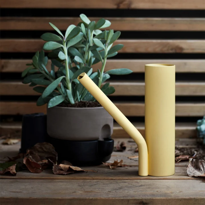 Grab Giesskanne von Northern in hellgelb im Garten