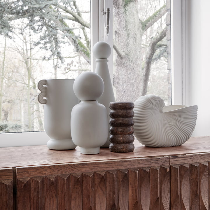 Shell Pot von ferm Living in off-white