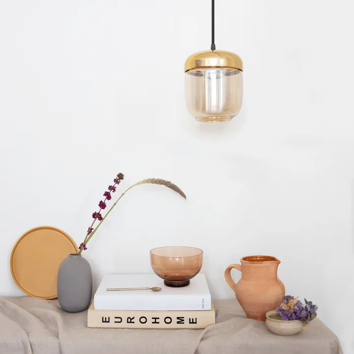 Acorn Leuchte von Umage in Messing poliert / bernstein