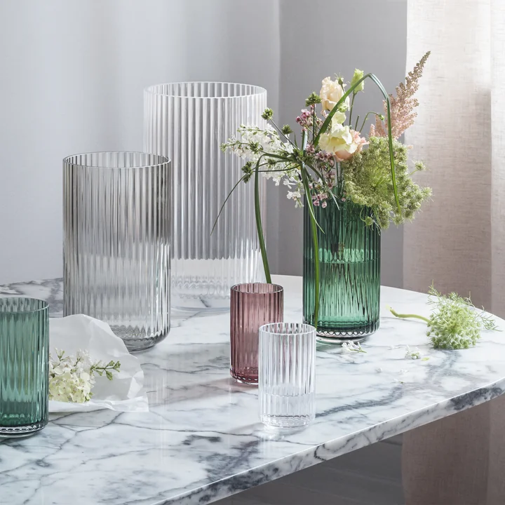 Glasvasen von Lyngby Porcelæn
