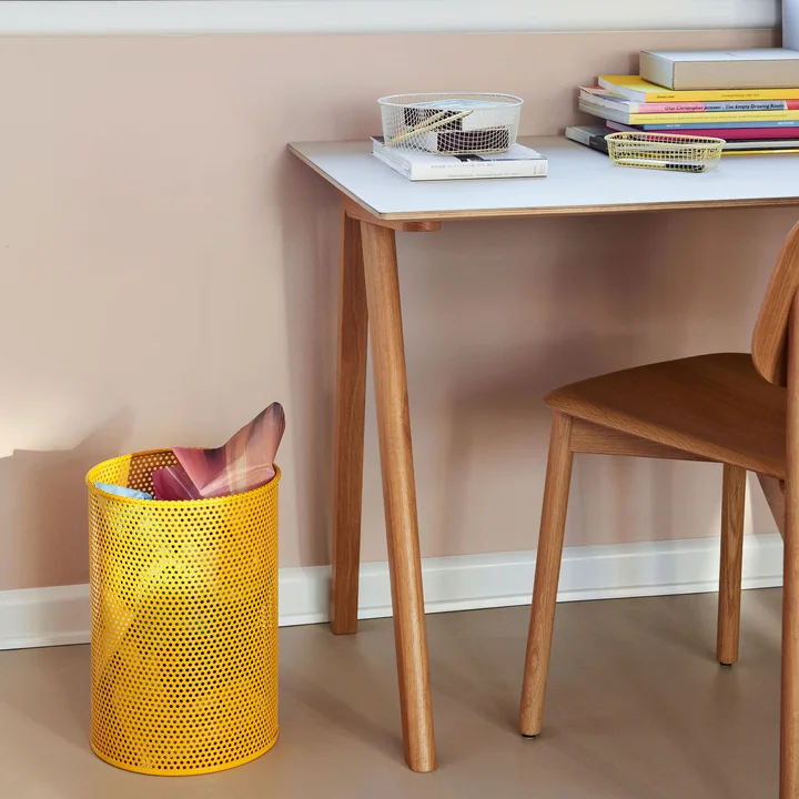 Perforated Bin M Ø 25 x H 36 cm von HAY in gelb