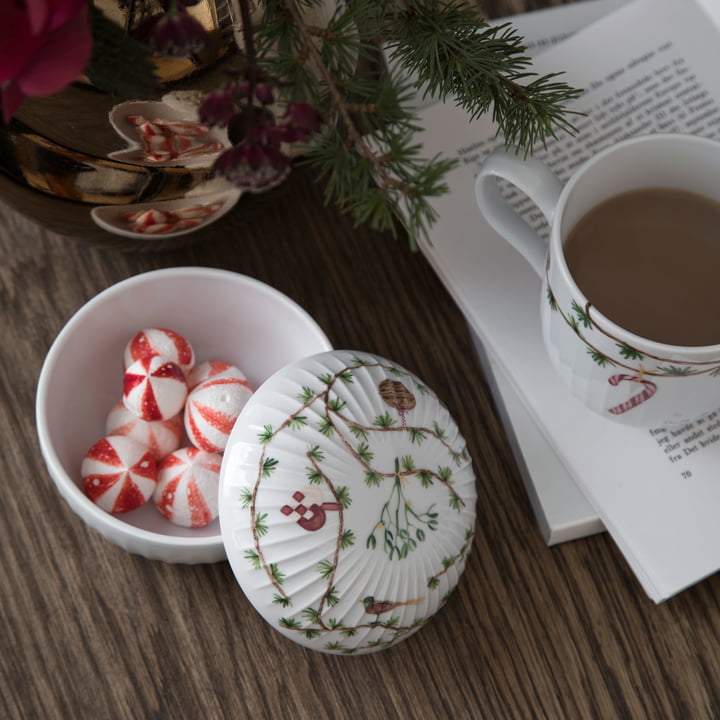 Hammershøi Bonbonniere Weihnachten von Kähler Design in weiss mit Dekoration