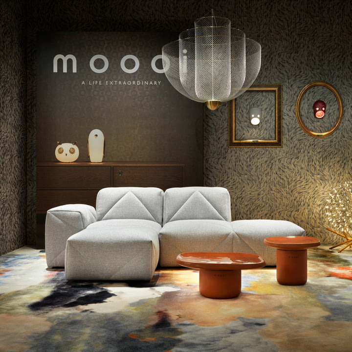 Meshmatics LED-Kronleuchter, Stahl / Messing Ambiente von Moooi