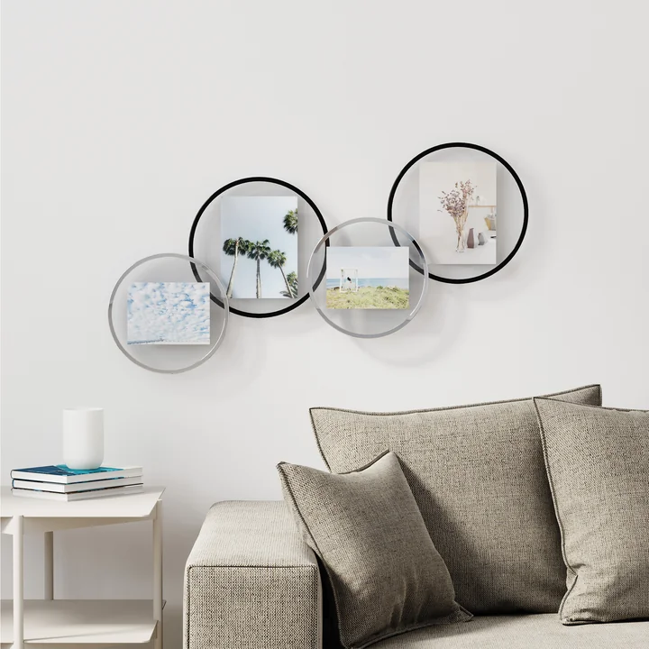 Infinity Bilderrahmen von Umbra in Chrom und schwarz