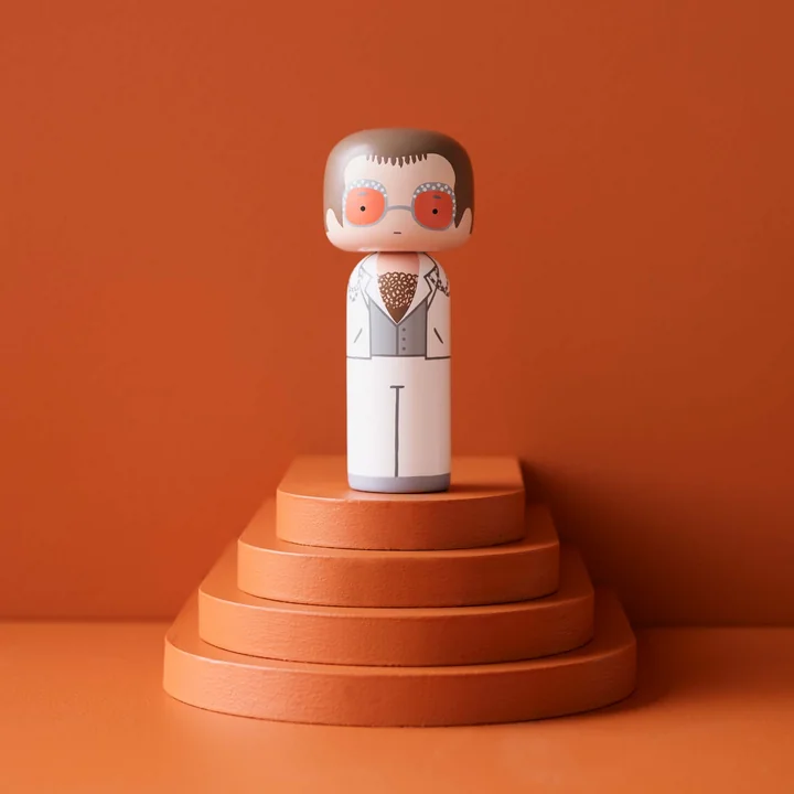 Sketch Inc. Holzfigur H 14,5 cm Elton in weiss von Lucie Kaas