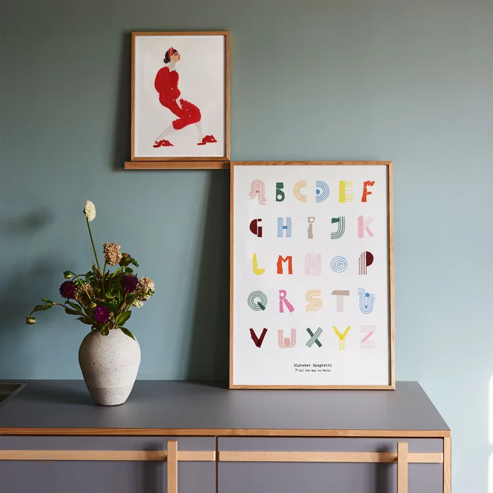 Alphabet Spaghetti und Red with Pearls von Paper Collective