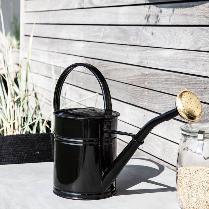 Giesskanne 2 l, schwarz von House Doctor im Garten