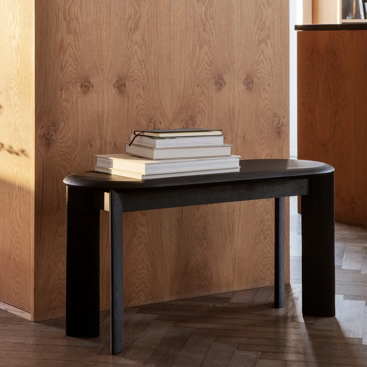 Bevel Bank, 90 x 35 cm, Eiche schwarz geölt von Ferm Living