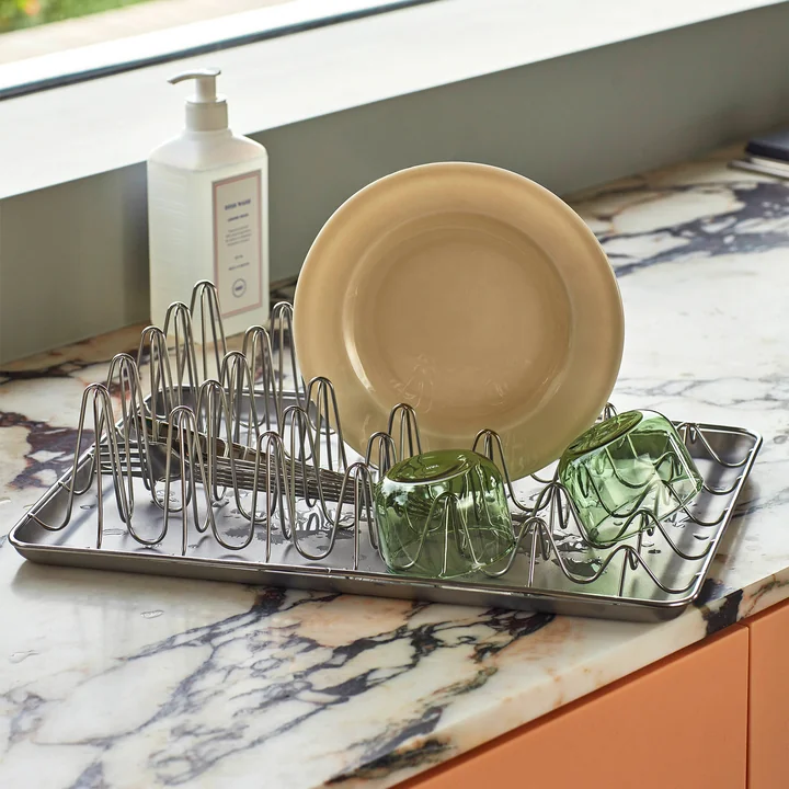 Shortwave Abtropfgestell von HAY in Edelstahl