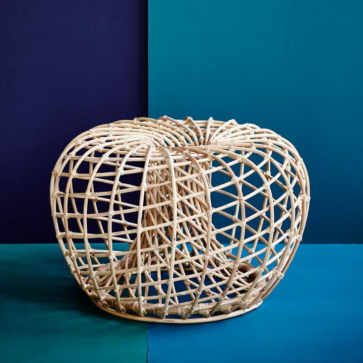 Nest Hocker Indoor Ø 65 cm, natur von Cane-line 