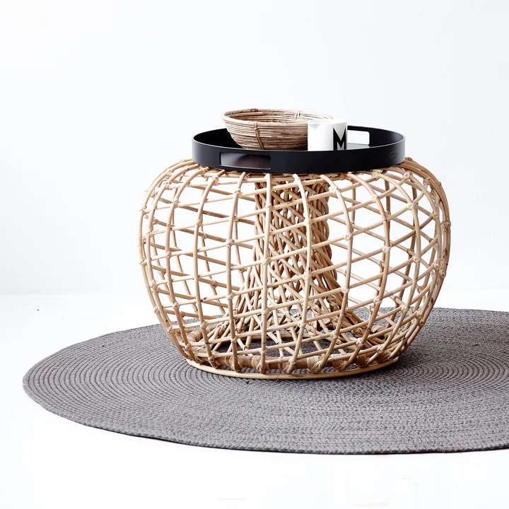 Nest Hocker Indoor Ø 65 cm, natur von Cane-line 