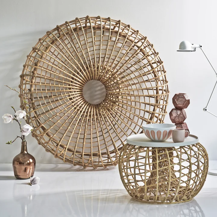 Nest Hocker Indoor Ø 130 cm, natur von Cane-line 