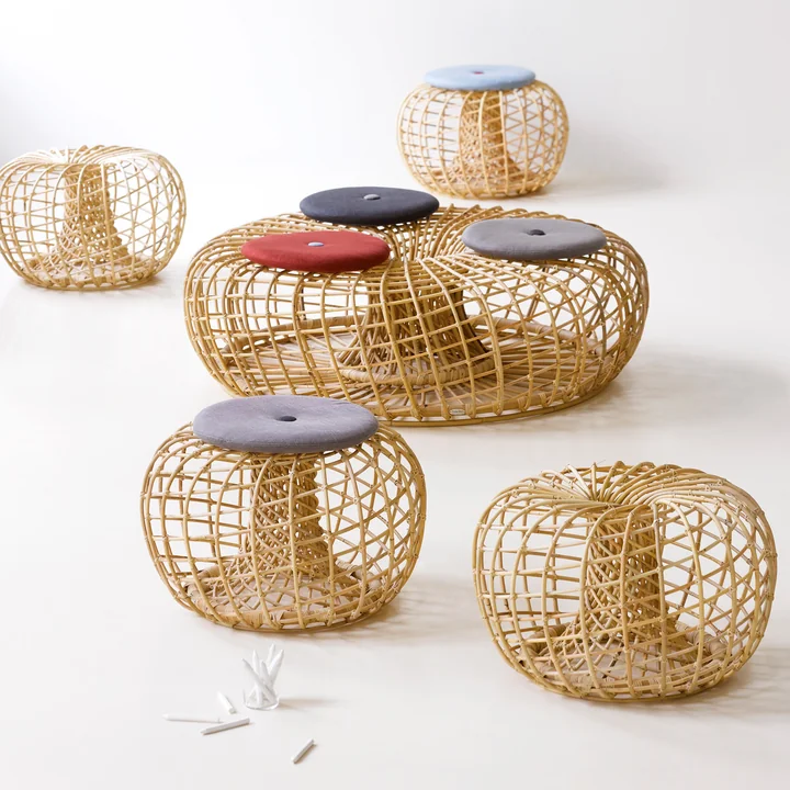 Nest Hocker Indoor, natur von Cane-line 