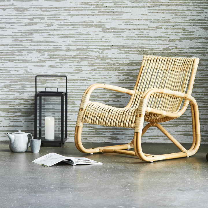  Curve Loungesessel Indoor, natur von Cane-line 