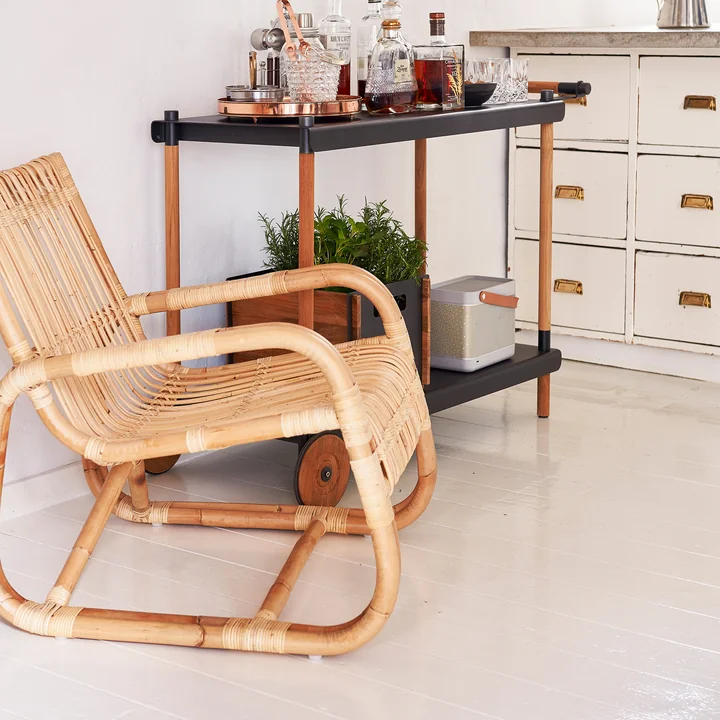  Curve Loungesessel Indoor, natur von Cane-line 