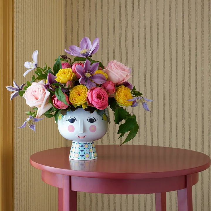 Übertopf mit Fuss Eva Ø 15,5 cm von Bjørn Wiinblad in mehrfarbig