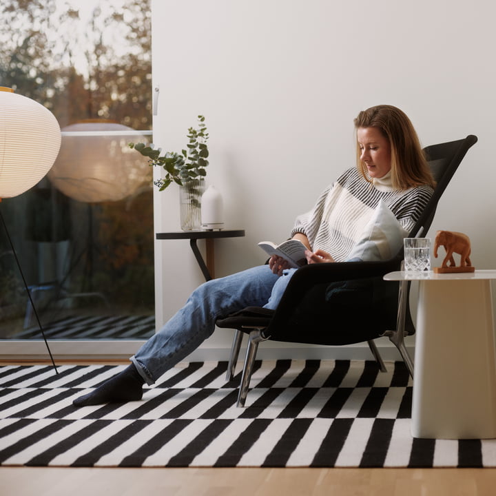 Vitra - Slow Chair & Ottoman, schwarz