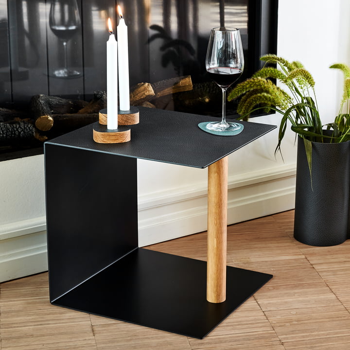 Table & More, Hippo schwarzanthrazit / schwarz / Eiche natur von Lind DNA