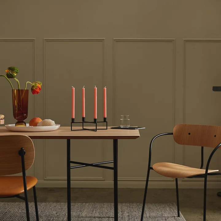 Corian tray Teller und 4Flames Kerzenständer Tischdeko von HANA 