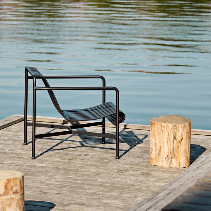 Palissade Lounge Chair Low von Hay in anthrazit