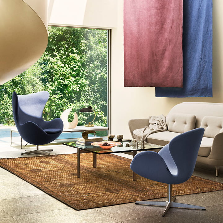 Egg Chair und Schwan Sessel von Fritz Hansen