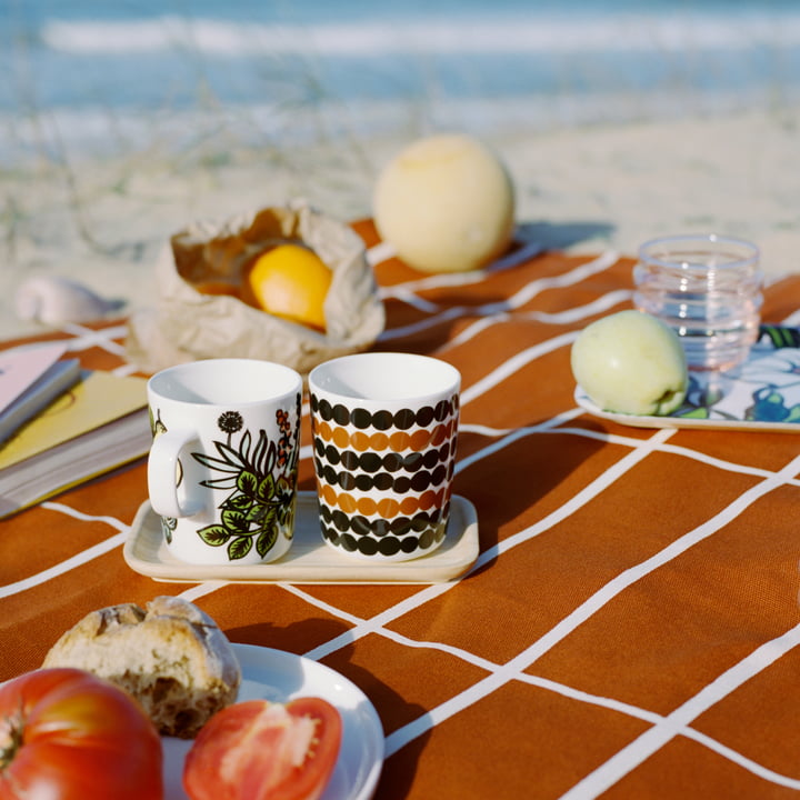 Tiiliskivi Picknickdeck mit Utensilien von Marimekko