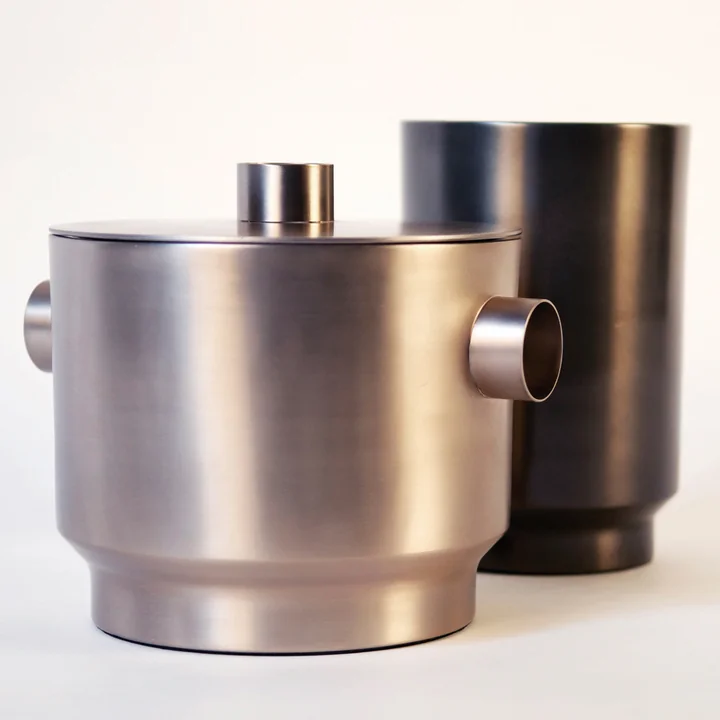 Rondo Eiswürfelbehälter, Stahl kupfer, Ø 18 cm von XLBoom 