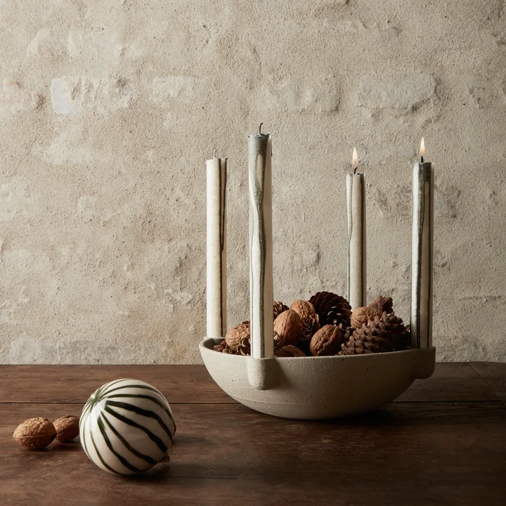 Bowl Keramik Kerzenständer von Ferm Living