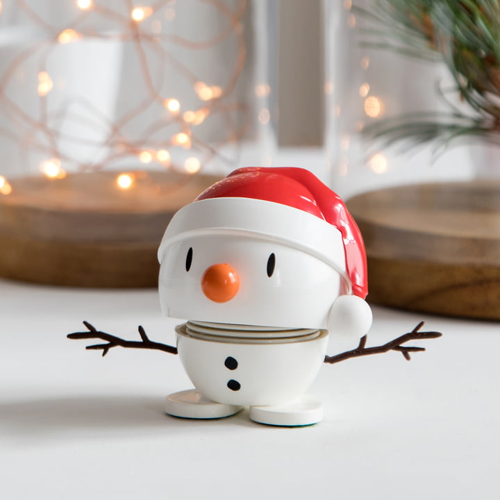 Der Santa Snowman begrüsst das Fest