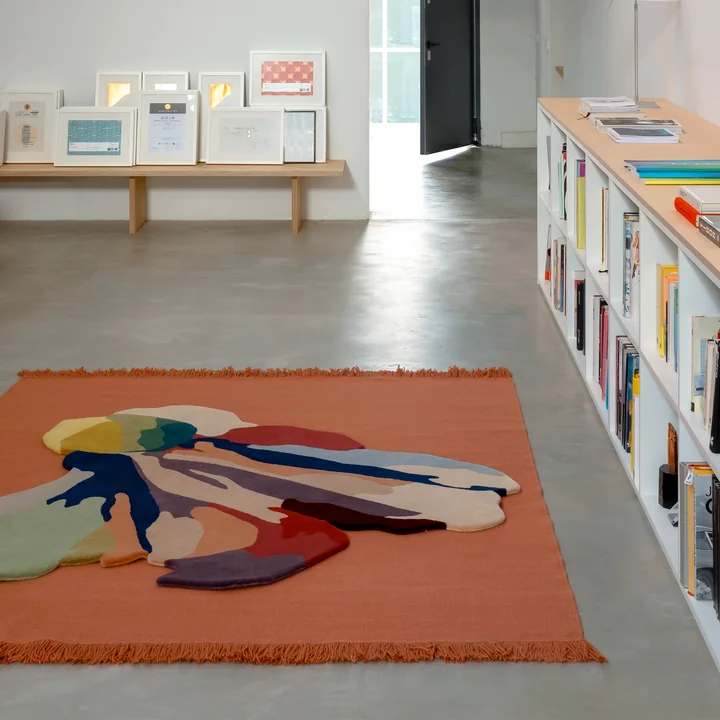 Farbenfroher Dhurrie-Teppich