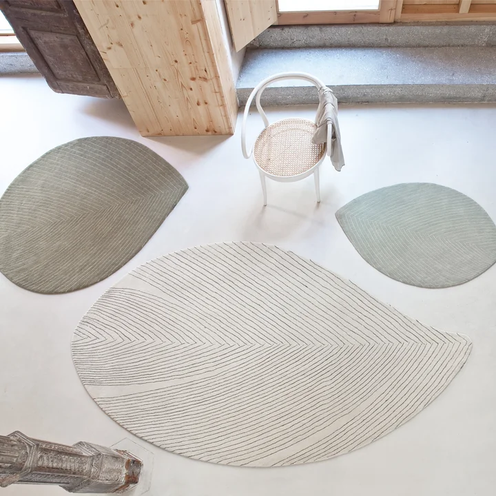 Edle Teppiche in Blattform