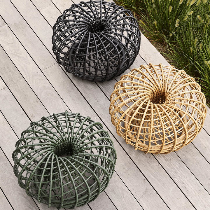 Die verschiedenen Nest Hocker / Beistelltische Outdoor von Cane-line 