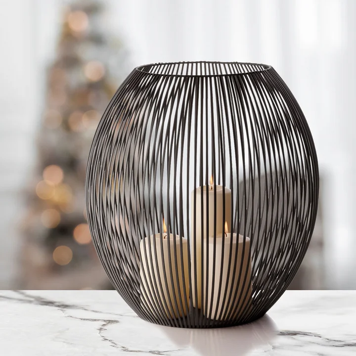 Louisiana Windlicht XXL von Philippi in schwarz