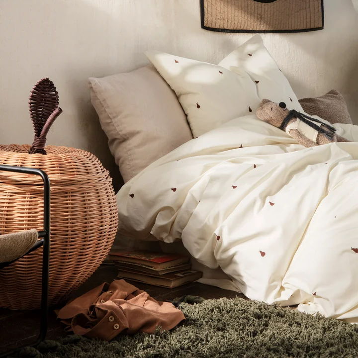 Birne Kinderbettwäsche von Ferm Living aus hochwertiger Bio-Baumwolle