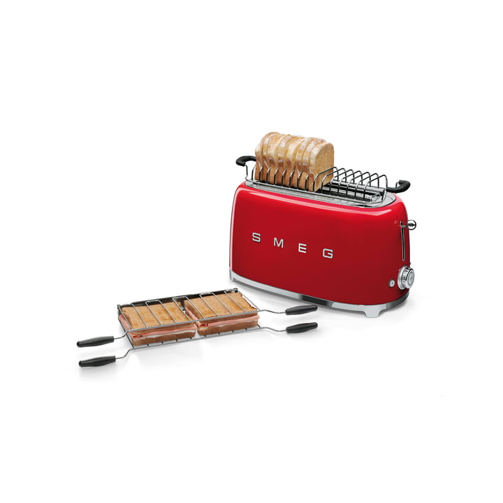 Sandwich- Zangen und Brötchen- Röstaufsatz für 4-Scheiben-Toaster TSF02 von Smeg