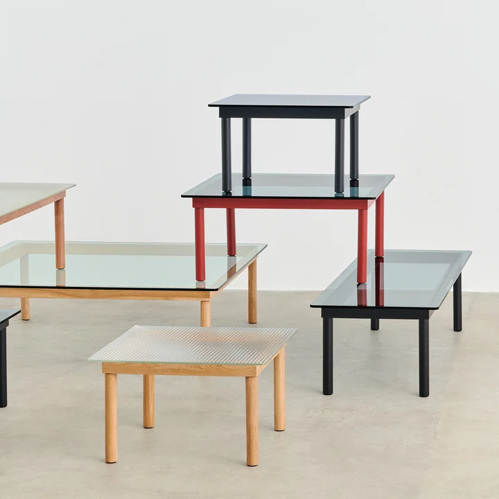 Kofi Couchtisch mit Glasplatte von HAY