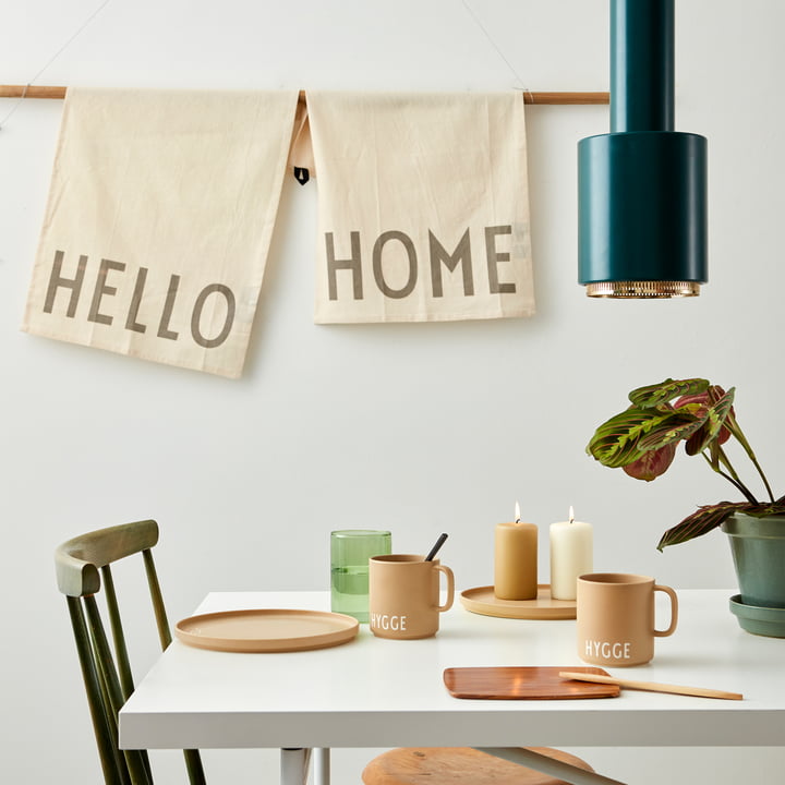 Favourite Geschirrtuch in Hello / Home, off-white (2er-Set) von Design Letters