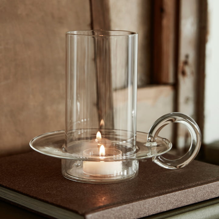 Luce Kerzenhalter Glas von Ferm Living in der klaren Ausführung
