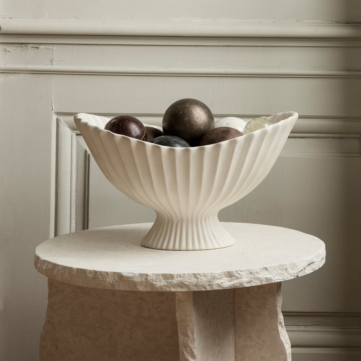 Fountain Dekoschale von ferm Living in der Farbe off-white