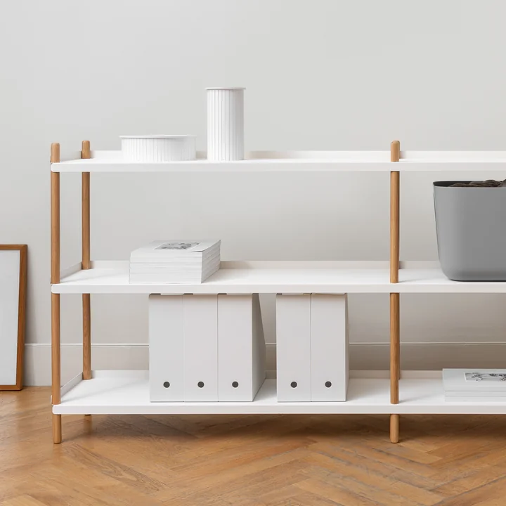 BOLT Regal von NINE in Eiche / weiss