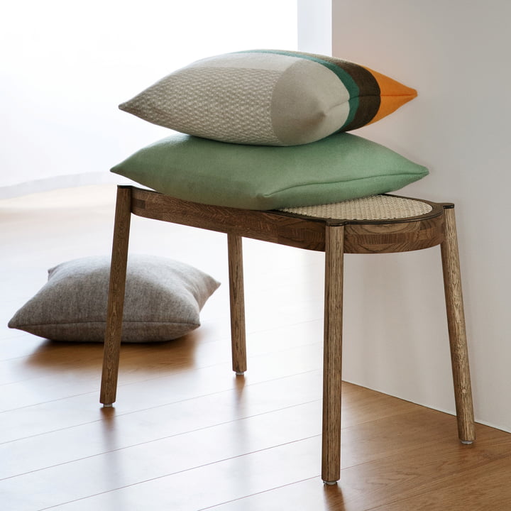 Mikkel Kissen 50 x 50 cm von Røros Tweed in orange