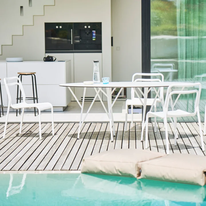 Live Outdoor Stuhl von Jan Kurtz in weiss