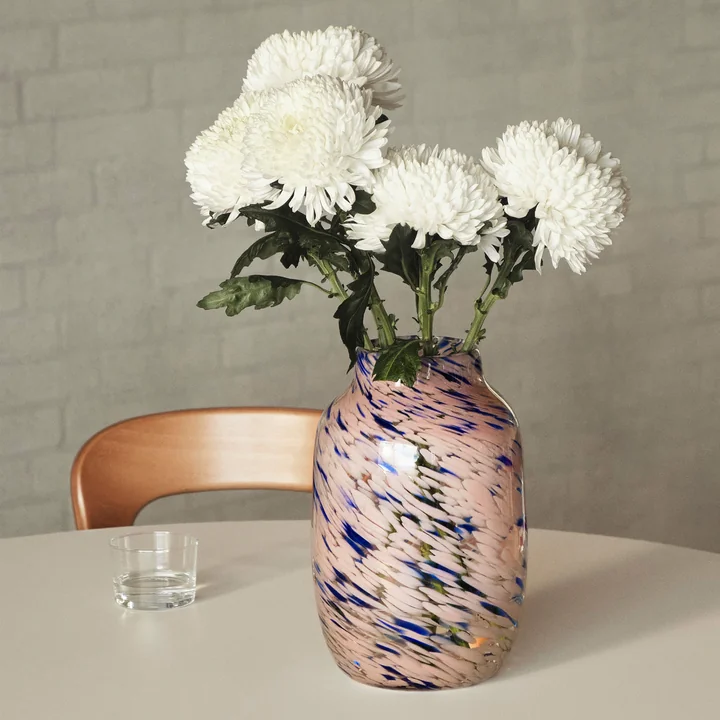 Splash Vase L, Ø 17,5 x H 27 cm, light pink and blue von HAY