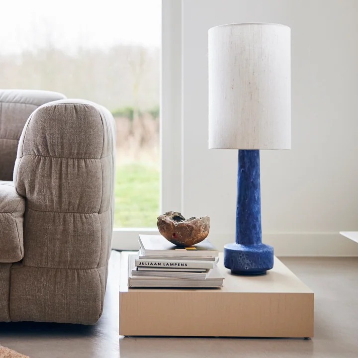 Retro Tischleuchtenfuss von HKliving in der Farbe blue