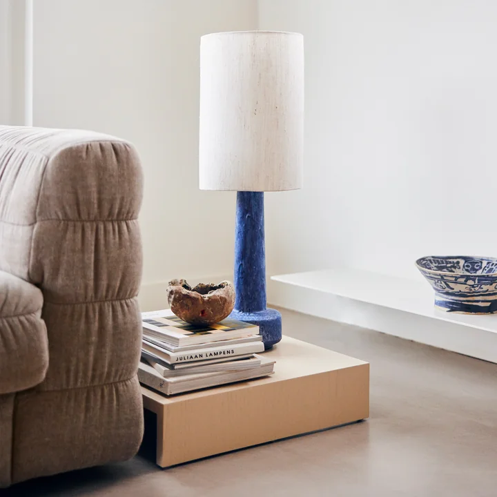 Retro Tischleuchtenfuss von HKliving in der Farbe blue