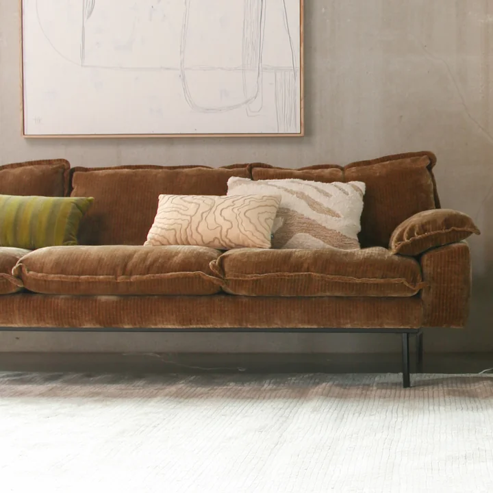 Fluffy Kissen von HKliving in der Farbe weiss / beige