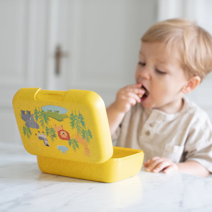 Candy L Kinder-Lunchbox Africa, organic yellow von Koziol